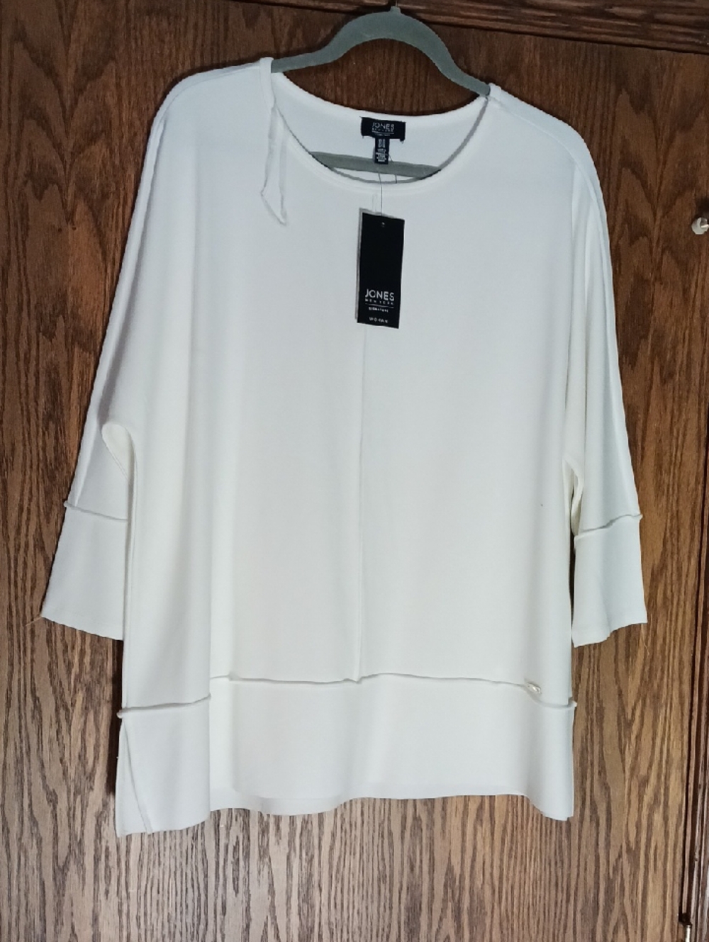 NWT Women's Jones New York Signature Pullover 3/4 Sleeve Top